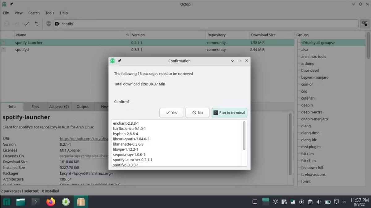 صورة لـ كيفية تثبيت وإزالة التطبيقات في Manjaro Linux | 1An9zCFOxRz_1bVHXsXe5XQ-DzTechs