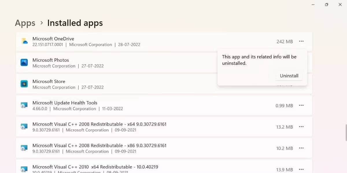 صورة لـ كيفية تعطيل OneDrive أو إزالته على Windows 11 | 1w1tY_MqOrC149ereKRT7Og-DzTechs