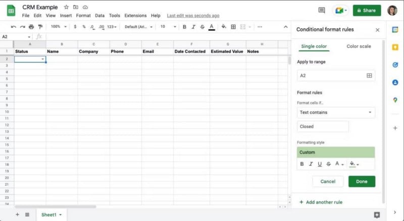 صورة لـ كيفية إنشاء CRM بسيط في “جداول بيانات Google” | 1xQ8I7h-qLgMzaH1wWp6ZLQ-DzTechs