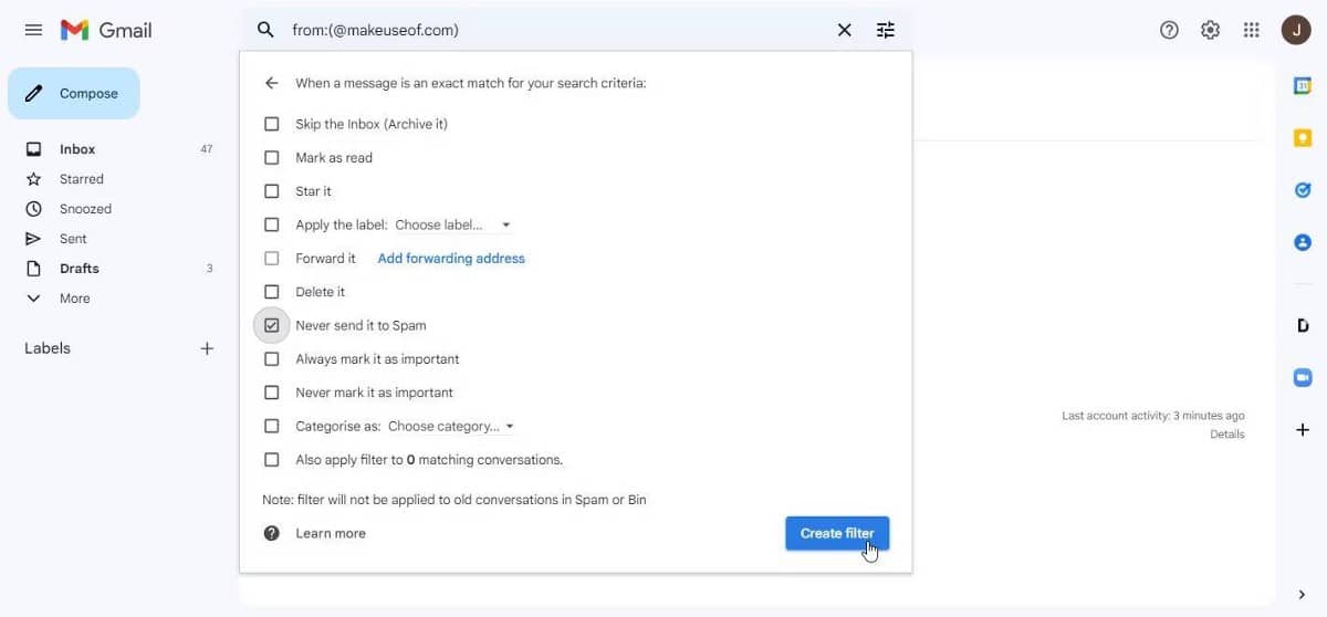 صورة لـ كيفية إضافة عناوين البريد الإلكتروني إلى القائمة البيضاء في Gmail | 17PpwJm1iEXIMkrNwnBXogA-DzTechs