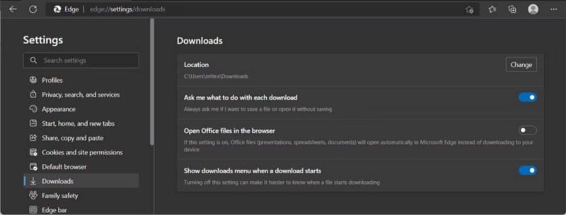 صورة لـ كيفية تغيير مكان تنزيل الملفات الافتراضي في المتصفحات الشائعة | 1Cu63YR673OYYlp1Tb_pbEQ-DzTechs