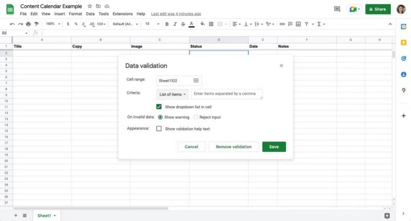 صورة لـ كيفية إنشاء تقويم محتوى بسيط وفعَّال في “جداول بيانات Google” | 1EeCNG3VoOXKI9enQdYieFQ-DzTechs