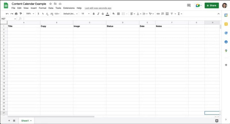 صورة لـ كيفية إنشاء تقويم محتوى بسيط وفعَّال في “جداول بيانات Google” | 1RmTLmNQeHpN9u0rmG7NROQ-DzTechs