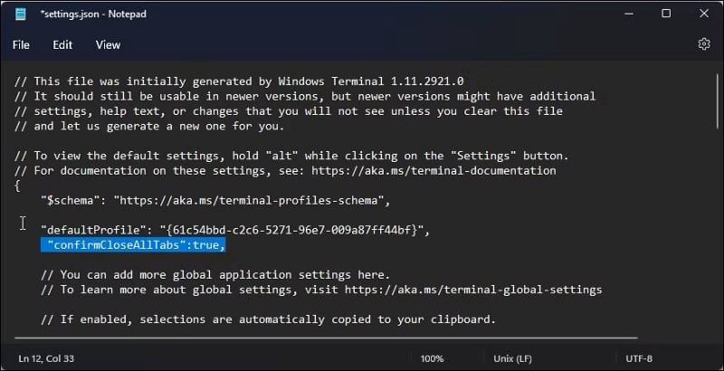صورة لـ كيفية تمكين أو تعطيل مربع حوار التأكيد في Windows Terminal | 1HepowfrVmNjTUJOHxeT4qA-DzTechs
