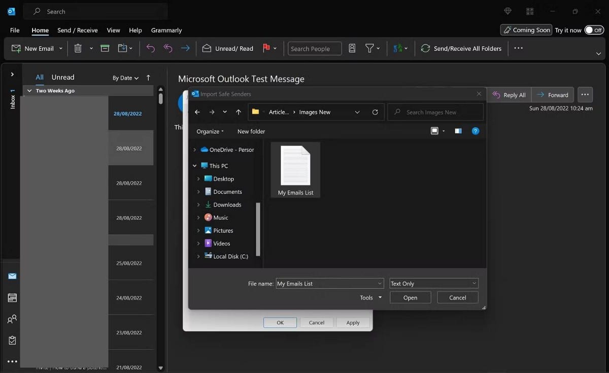 صورة لـ كيفية إضافة عناوين البريد الإلكتروني في Outlook إلى القائمة البيضاء | 1KY-vYN6iihz53oY-PQKCkA-DzTechs