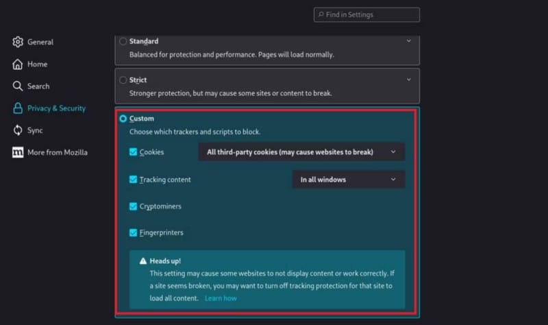 صورة لـ كيفية تحسين خصوصيتك وأمانك في Firefox عن طريق تغيير الإعدادات | 1Ns2BDT8MnndxtmMwbxI8Ew-DzTechs