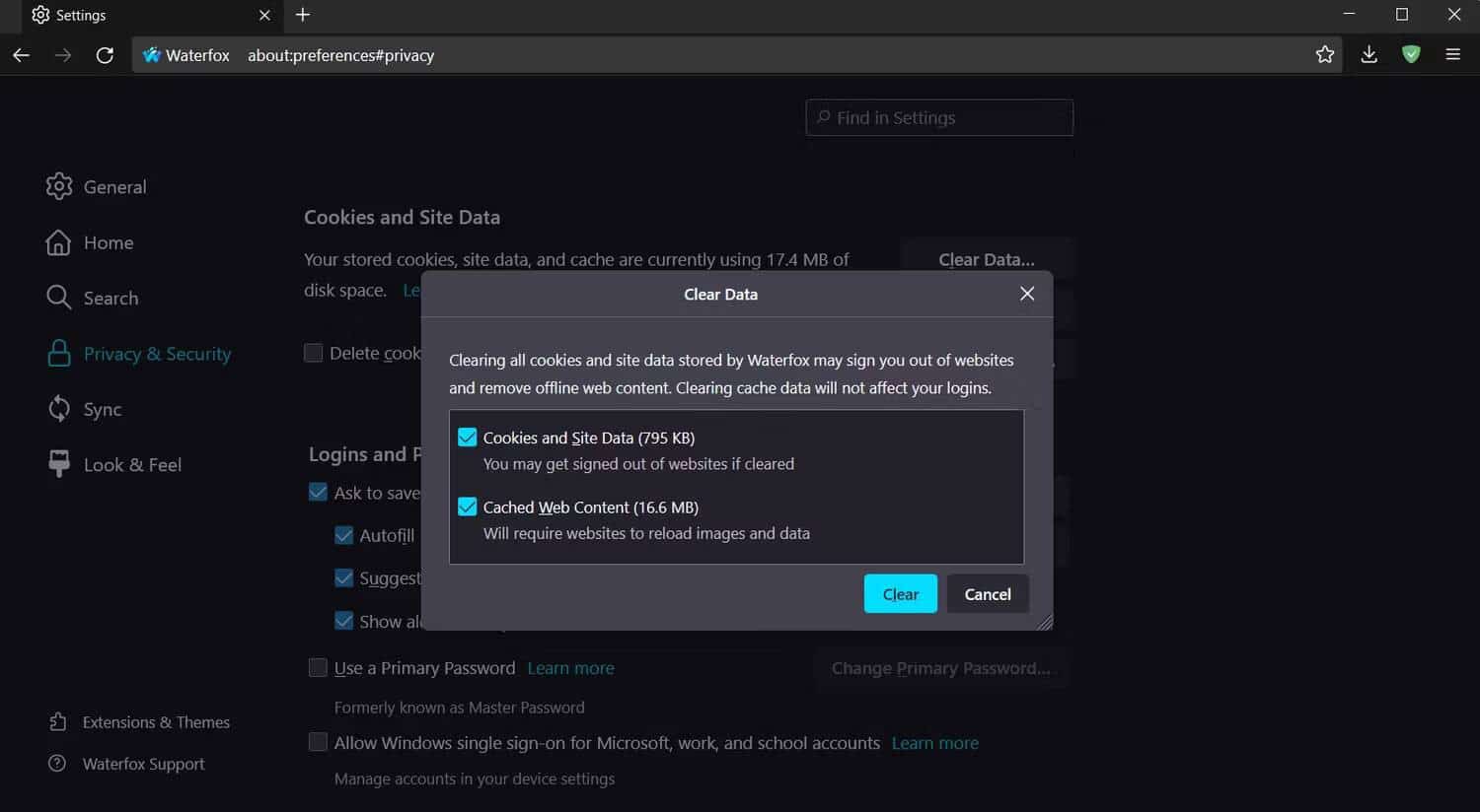 صورة لـ إصلاحات يجب تجربتها عندما لا يقوم Waterfox بتحميل صفحات الويب على Windows | 153A2q-FvlIIsq1SBdvM2WQ-DzTechs