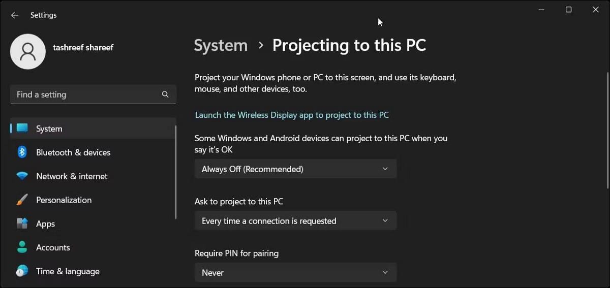 صورة لـ طرق للتحقق مما إذا كان الكمبيوتر بنظام Windows 11 يدعم Miracast | 1_wla_gvhb23pFQL337vyxA-DzTechs