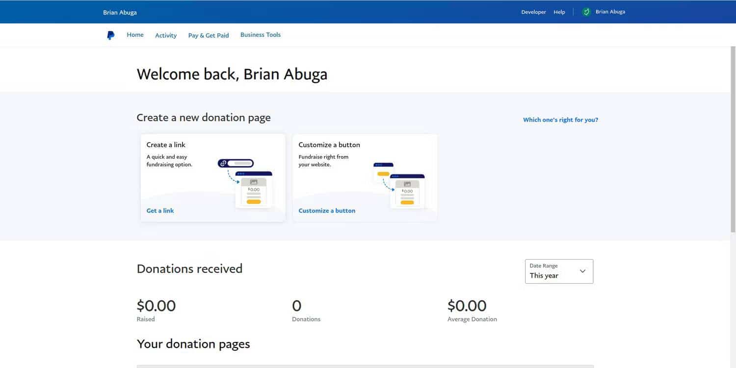 صورة لـ كيفية إعداد صفحة تبرع باستخدام حسابك على PayPal | 16NthmRd4MdR7cweQAWD8yQ-DzTechs