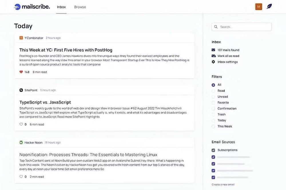 صورة لـ أفضل تطبيقات قراءة الرسائل الإخبارية لتنظيم بريدك الوارد جيدًا | 184Fsnrt4tktSRrctICgKmg-DzTechs