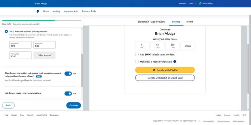 صورة لـ كيفية إعداد صفحة تبرع باستخدام حسابك على PayPal | 1YCXPs6KOaNGSvmhIGfzTyw-DzTechs