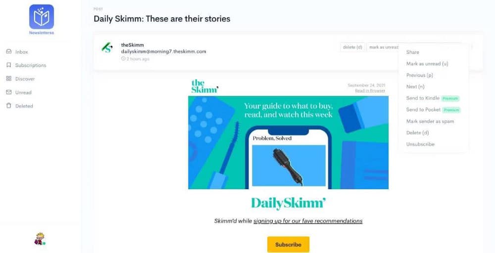 صورة لـ أفضل تطبيقات قراءة الرسائل الإخبارية لتنظيم بريدك الوارد جيدًا | 1f49-qzSWnhmB6Ji01qs39w-DzTechs