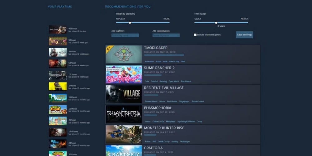 صورة لـ كيفية العثور على اللعبة المثالية باستخدام Steam Interactive Recommender | 1BChDsKkvx1GDuY0XnqAfyQ-DzTechs