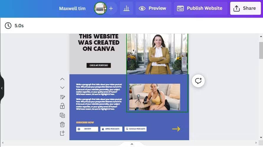 صورة لـ كيفية إنشاء موقع شخصي باستخدام Canva: دليل خطوة بخطوة | 1Bnnfs1viuDAb6GX6ohNohw-DzTechs