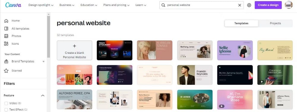 صورة لـ كيفية إنشاء موقع شخصي باستخدام Canva: دليل خطوة بخطوة | 1fmV91vZCcX5ZSs-22fYF_Q-DzTechs