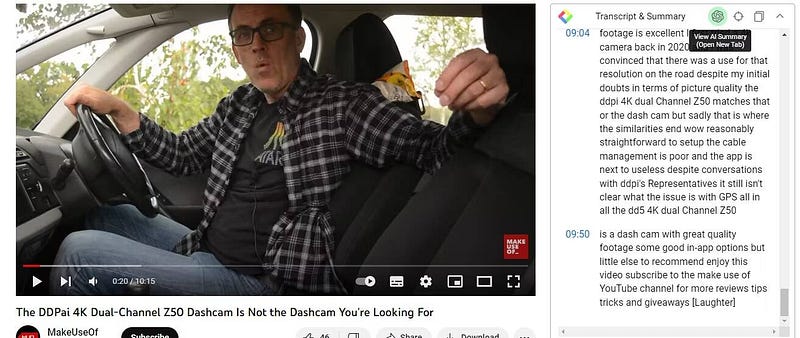 صورة لـ إضافات Chrome المدعومة بالذكاء الاصطناعي لتلخيص فيديوهات YouTube | 1JYA8psY-di4Szwu9BUQYGQ-DzTechs