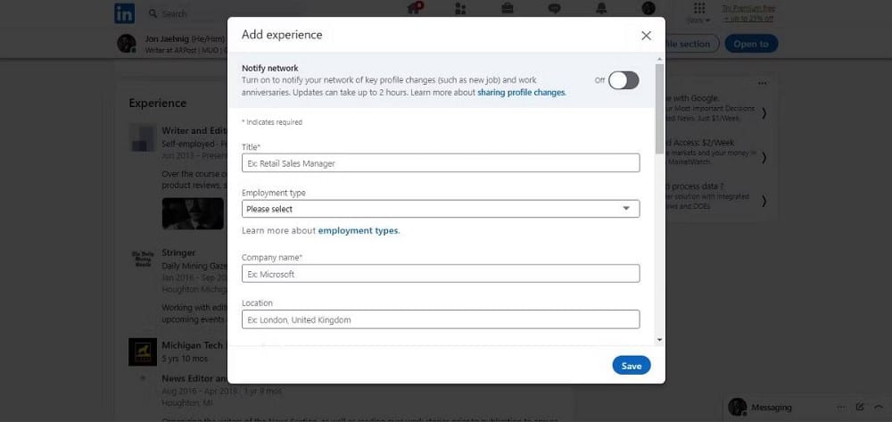 صورة لـ كيفية مشاركة وظيفة جديدة لك على LinkedIn | 1S05XLwh0zgA8fJzIiWHhLw-DzTechs