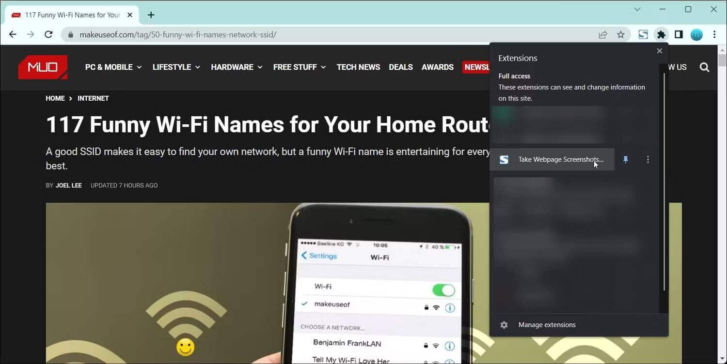 صورة لـ كيفية أخذ لقطات شاشة كاملة الصفحة على Windows 11 | 1XSwXFOMgewZMGlwNImW-Sw-DzTechs
