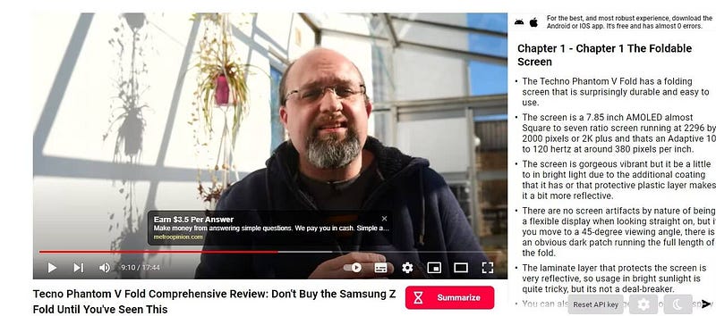 صورة لـ إضافات Chrome المدعومة بالذكاء الاصطناعي لتلخيص فيديوهات YouTube | 1e0rxcqsrEggsk6ZMvsSqtw-DzTechs