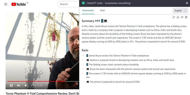 صورة لـ إضافات Chrome المدعومة بالذكاء الاصطناعي لتلخيص فيديوهات YouTube | 1hjVVe5p44SI9vMxOX4fm6w-DzTechs