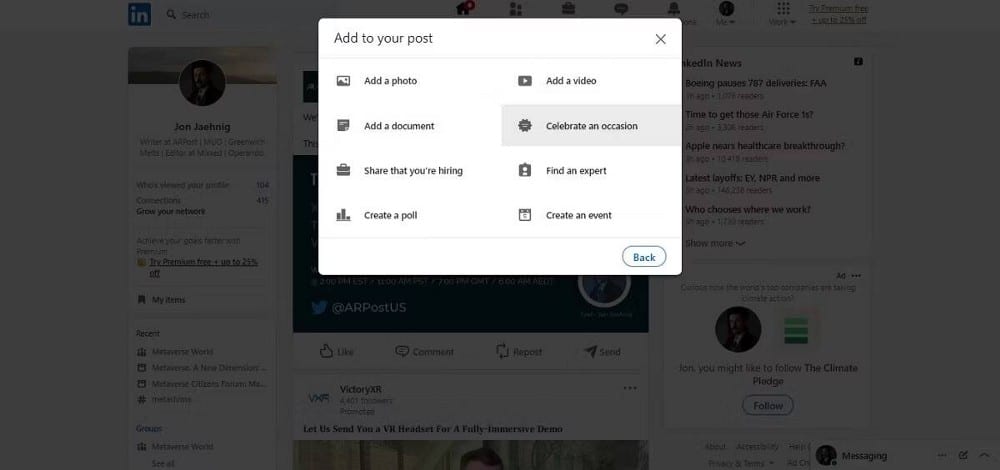 صورة لـ كيفية مشاركة وظيفة جديدة لك على LinkedIn | 1zLKeyb0eF8p3_7iiIPMMfQ-DzTechs