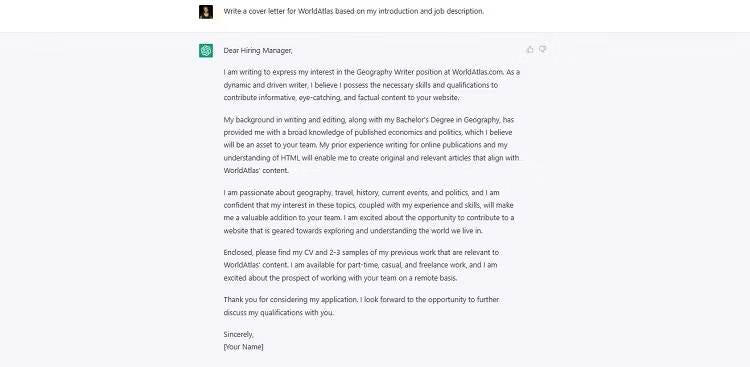 صورة لـ كيف تكتب الخطاب التقديمي لوظيفة ما باستخدام ChatGPT | 1zR988OLEQF7IRCWD-dsR2Q-DzTechs
