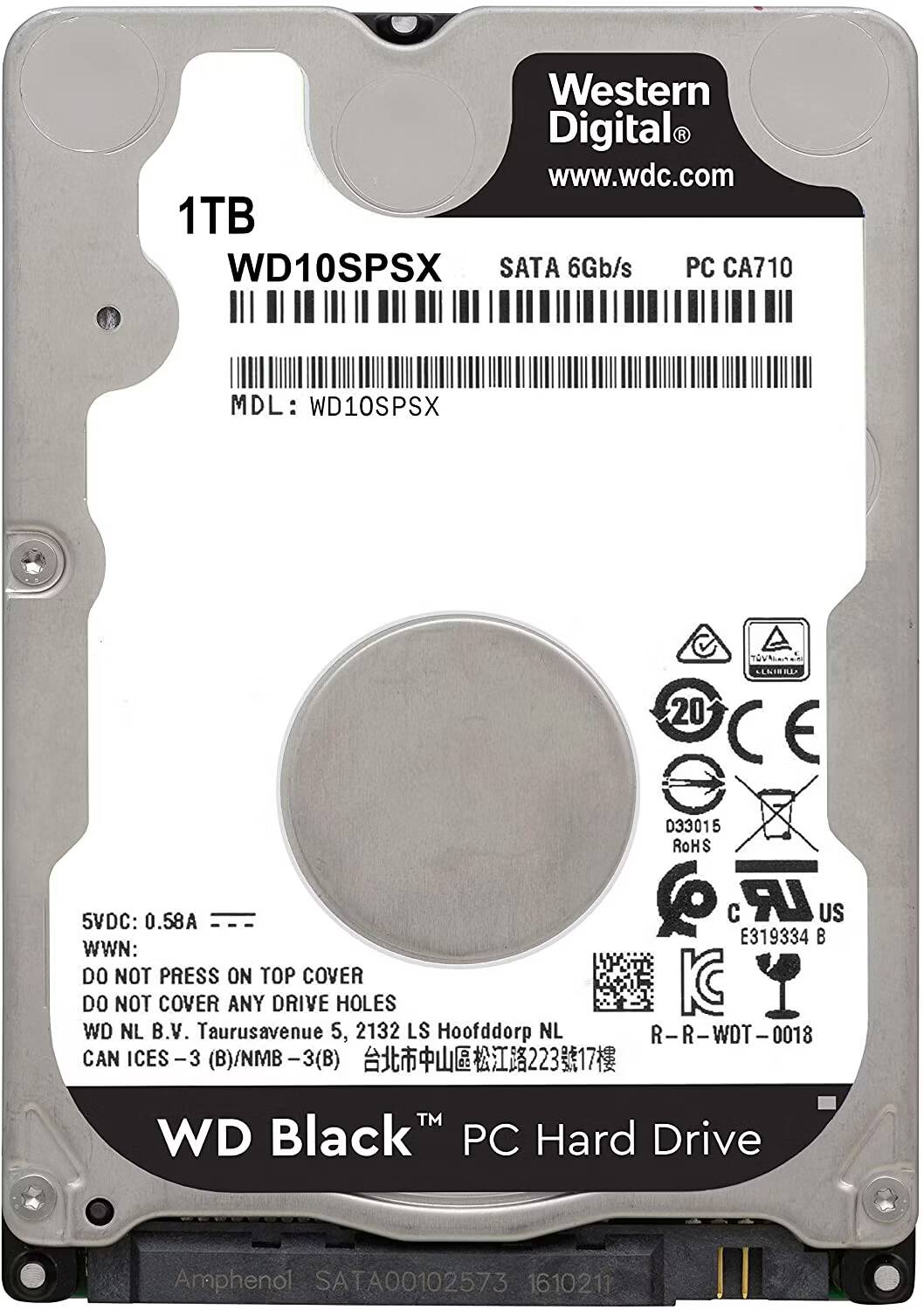 Image des disques durs les meilleurs et les plus fiables | WD-Black-WD10SPSX-drive.avif_