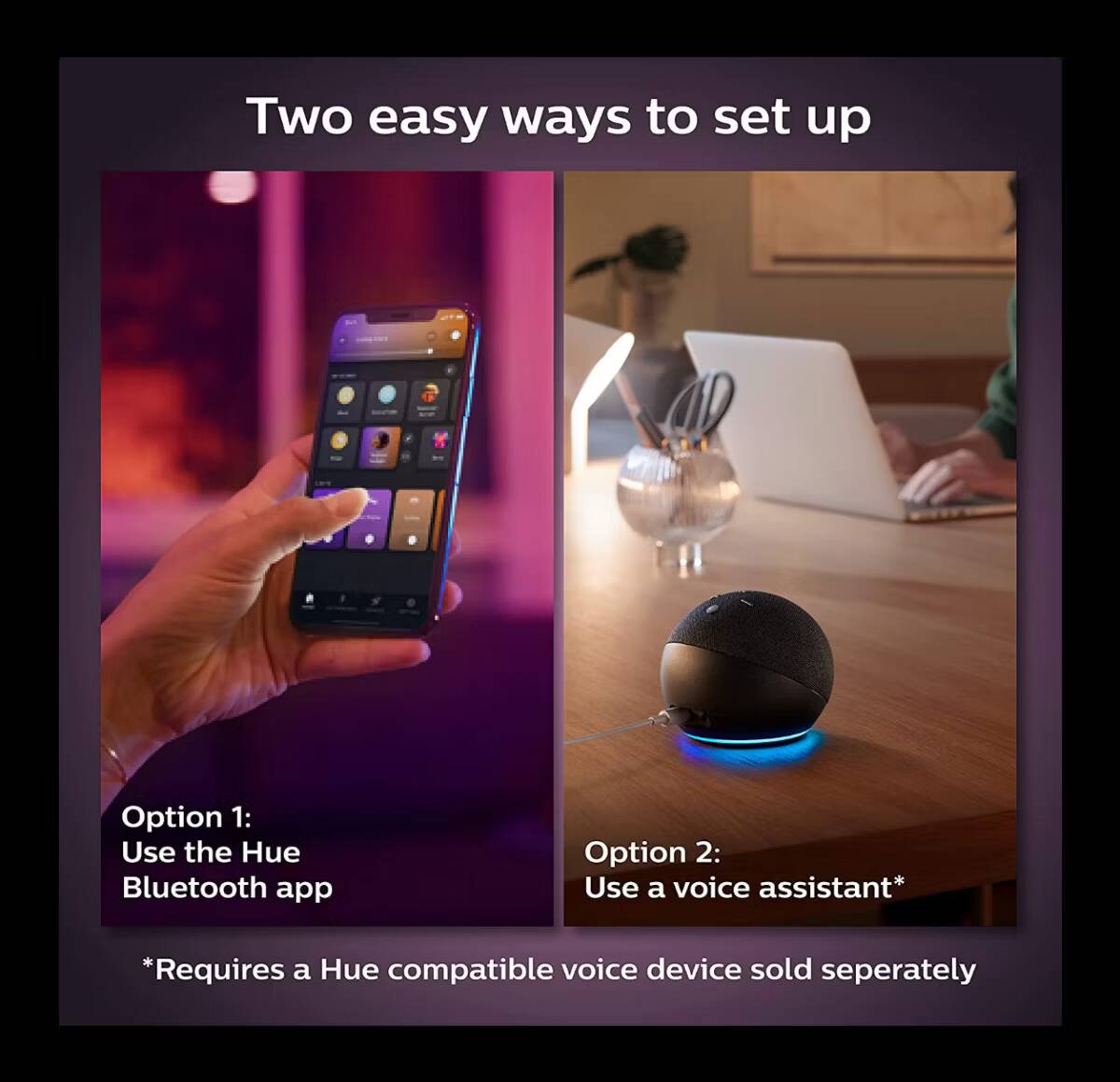 صورة لـ أفضل الأدوات التقنية المكتبية للمساعدة على استخراج إبداعك | philips-hue-white-and-color-ambiance-a19-smart-bulb-set-up.avif_