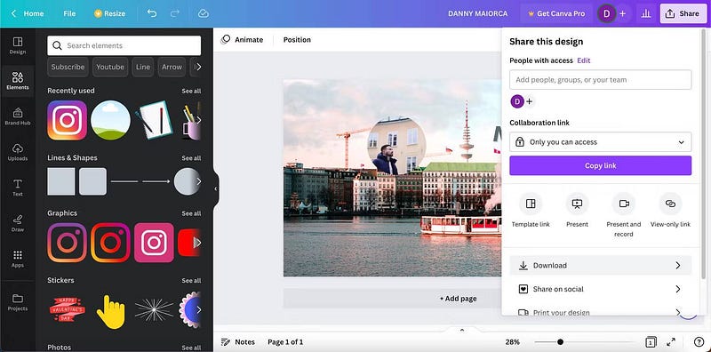 صورة لـ كيفية إنشاء غلاف لقناتك على YouTube باستخدام Canva | 1OoTMFSIET8GaKx3ASRMosw-DzTechs