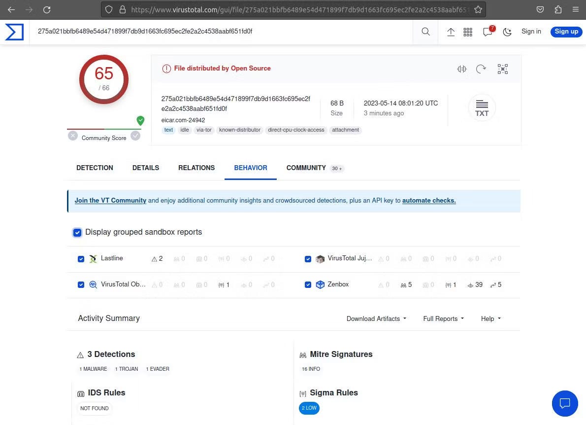 صورة لـ أدوات وضع الحماية المجانية على الإنترنت لاختبار التطبيقات والملفات بحثًا عن البرامج الضارة | 1FO_DWS1NiA_2c1OOiJbxpQ-DzTechs