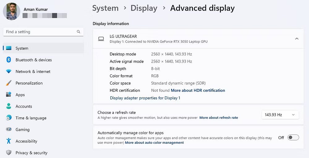 صورة لـ طرق التحقق من صحة وحدة معالجة الرسومات في Windows 11 | 1YRn7pcCE0kt_K_1e2UIAnQ-DzTechs