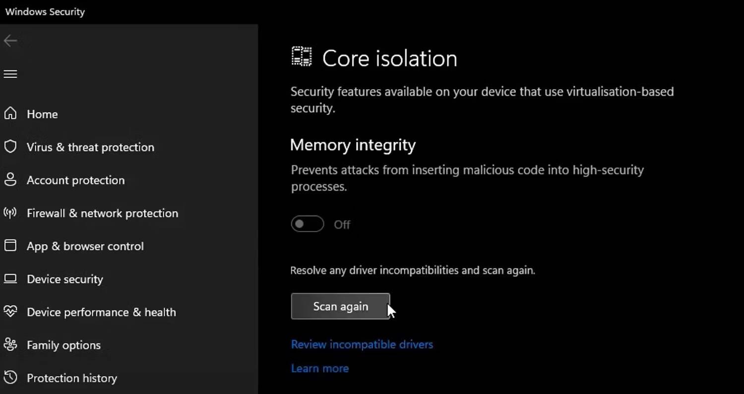 صورة لـ طرق إصلاح ميزة تكامل الذاكرة باللون الرمادي في Windows 11 | 14T7CR4r4aBw9B5meiWMVFA-DzTechs