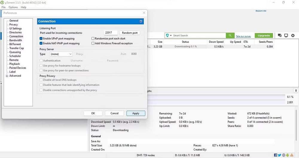 صورة لـ كيفية إصلاح تطبيق uTorrent لا يقوم بتنزيل الملفات أو عالق عند الاتصال على Windows | 1F9JQozDb89N-wU_k9hxag-DzTechs