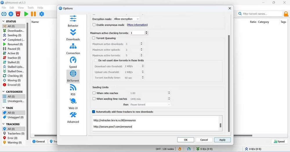 صورة لـ كيفية تسريع تنزيلاتك في qBittorrent على Windows | 1I7UBVZD-8Q2NYQhLW8xfiQ-DzTechs