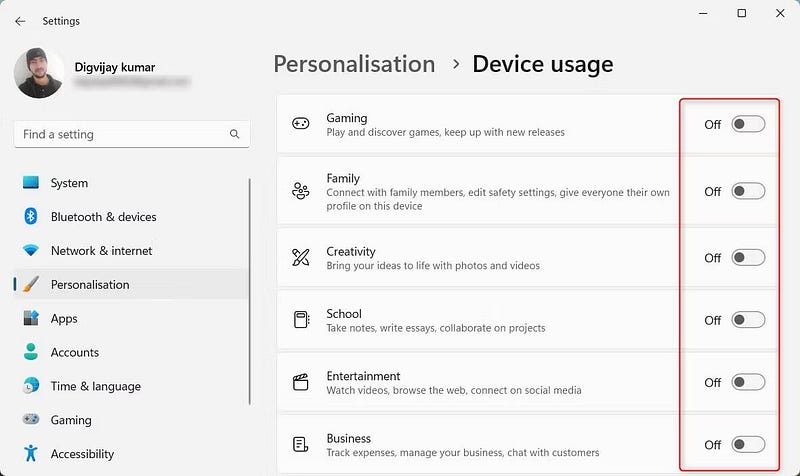 صورة لـ كيفية تغيير خيارات استخدام جهازك في Windows 11 | 1nWgj7jdqXks-blnbyyoW1w-DzTechs