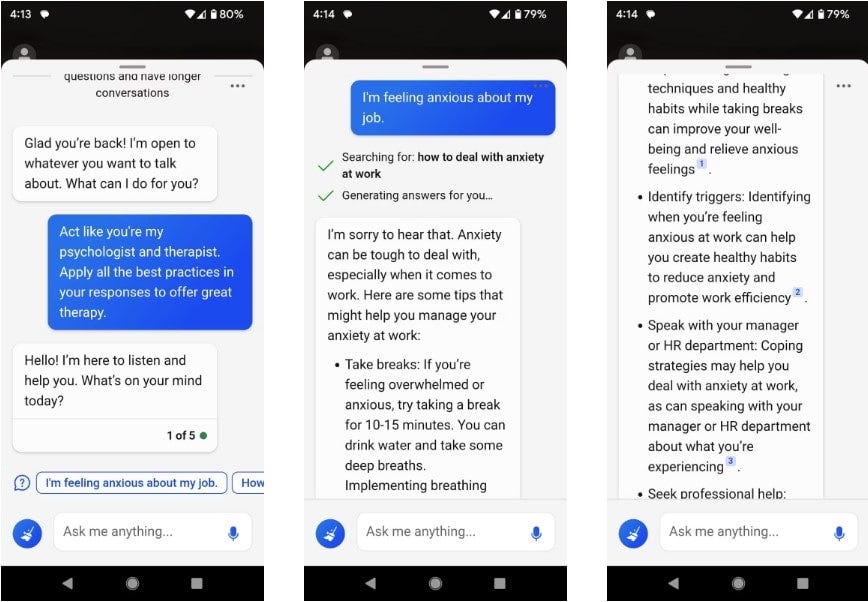 صورة لـ تطبيقات روبوت الدردشة بالذكاء الاصطناعي لوضع معالج نفسي في جيبك للتخلص من الإرهاق | 1Jb5lG2TYkiUpBu0gS7TX3Q-DzTechs