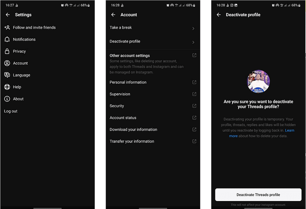 صورة لـ كيفية إلغاء تنشيط ملفك الشخصي على Threads | 1UK4Bobgq_u0UEe-ifuUNxw-DzTechs