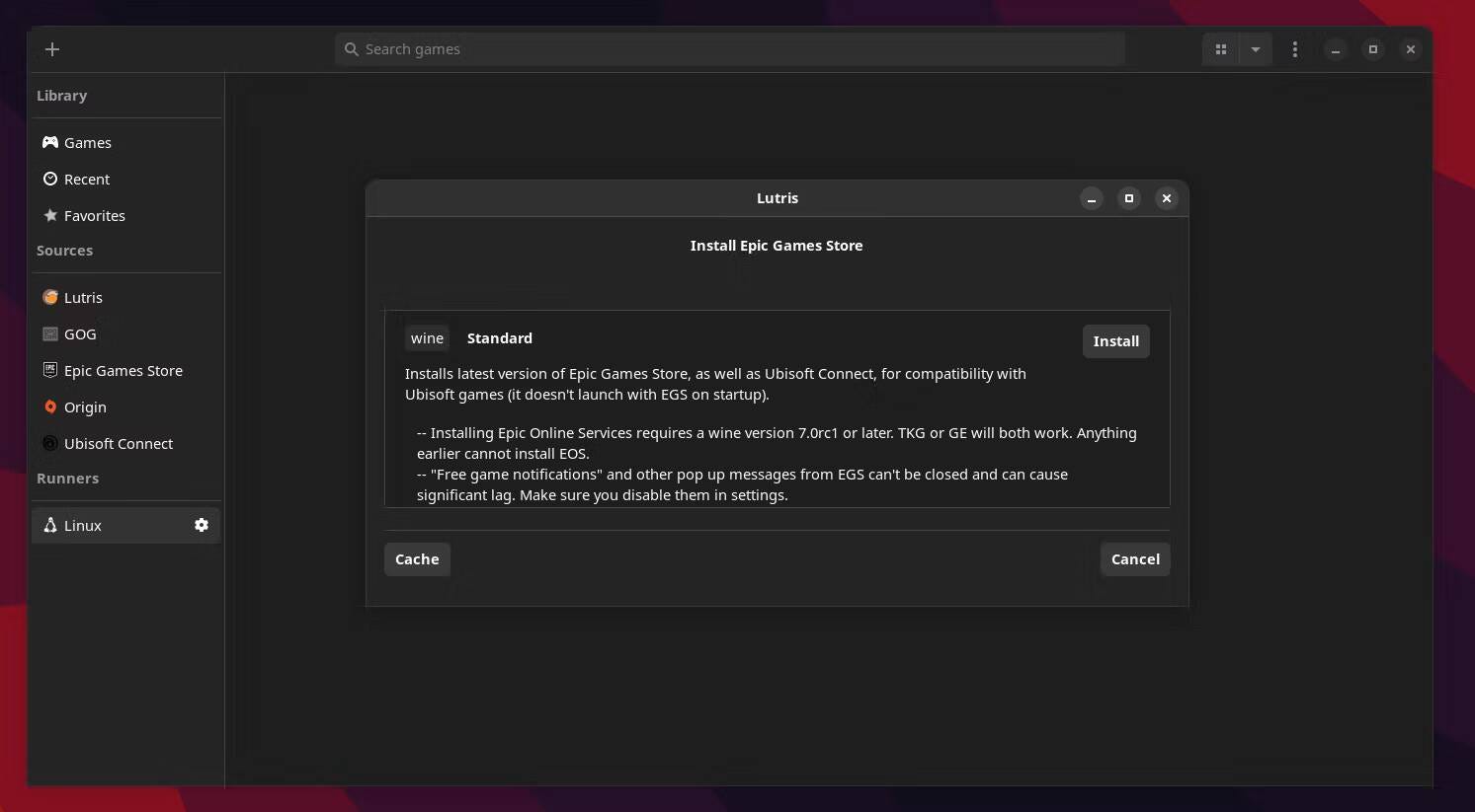 صورة لـ كيفية تثبيت مُشغِّل Epic Games لتشغيل الألعاب على Linux | 1yFMQ7YayWZF1f6NlEl_l6w-DzTechs