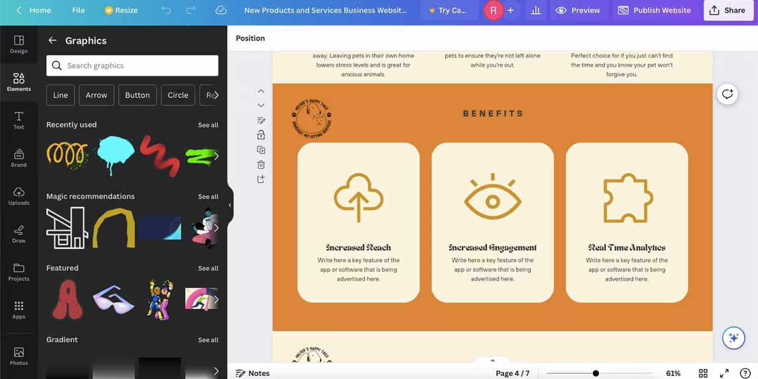 صورة لـ ميزات وعيوب استخدام أداة إنشاء مواقع الويب في Canva لتصميم موقعك على الويب | 1uKOCjGU9jpNgrZOZArlsAw-DzTechs