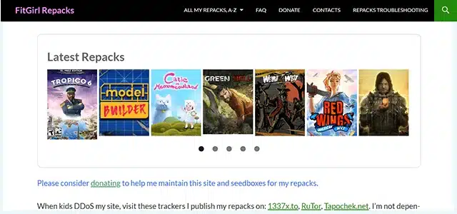 صورة لـ أفضل مواقع تورنت لتنزيل الألعاب مجانًا بسرعة وبأمان في 2023 | fatgirl-repacks-website-homepage-screenshot-DzTechs