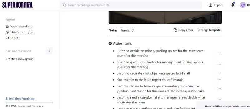 صورة لـ أدوات مفيدة للحصول على ملاحظات الاجتماع التي تم إنشاؤها بواسطة الذكاء الاصطناعي | 1HFeiCONN0iaefPuZV277Yg-DzTechs