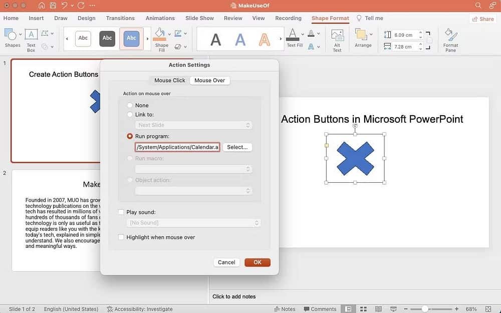 صورة لـ كيفية إنشاء أزرار الإجراءات في Microsoft PowerPoint لتمييز عرضك التقديمي | 11VBYQSoub34yM4tt6uWV9A-DzTechs