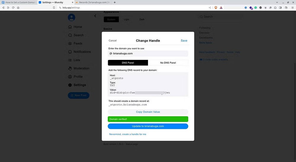 صورة لـ كيفية تعيين اسم نطاق مُخصص لملفك الشخصي على Bluesky | 135BoFu1Zdj4tWy53nmS32Q-DzTechs