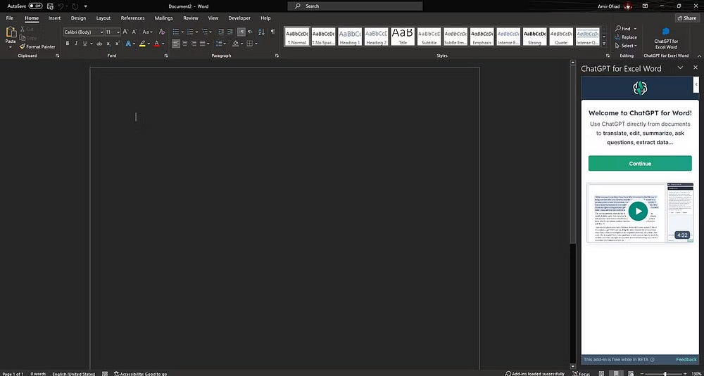 صورة لـ كيفية أتمتة إنشاء مستنداتك وتحسينها باستخدام ChatGPT في Microsoft Word | 1DkOt5Mb1-gl2GxJeT_OEAA-DzTechs