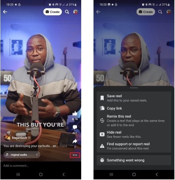 صورة لـ كيفية ضبط إعدادات Facebook لمنع ظهور مقاطع الريلز والمحتوى غير المرغوب | 1EAdCEuzOUJqhgYYxrDupsg-DzTechs