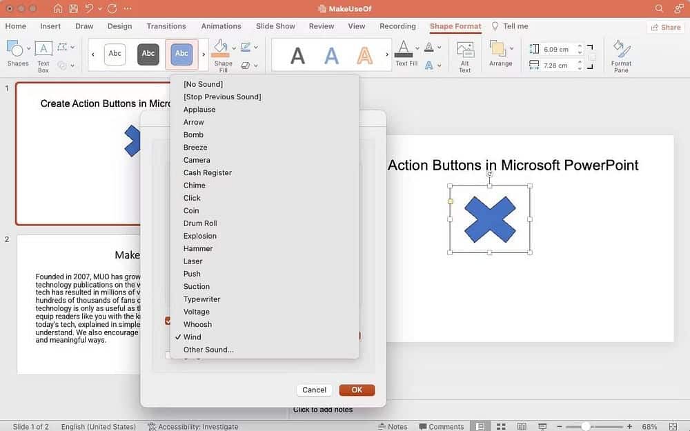 صورة لـ كيفية إنشاء أزرار الإجراءات في Microsoft PowerPoint لتمييز عرضك التقديمي | 1EGZkTZIIAsU554TcFF0yfg-DzTechs