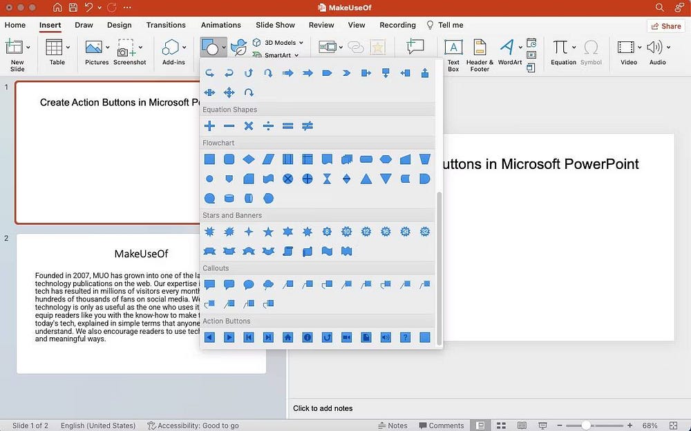 صورة لـ كيفية إنشاء أزرار الإجراءات في Microsoft PowerPoint لتمييز عرضك التقديمي | 1GErSEbYwDDx_jSLnlWdH_g-DzTechs