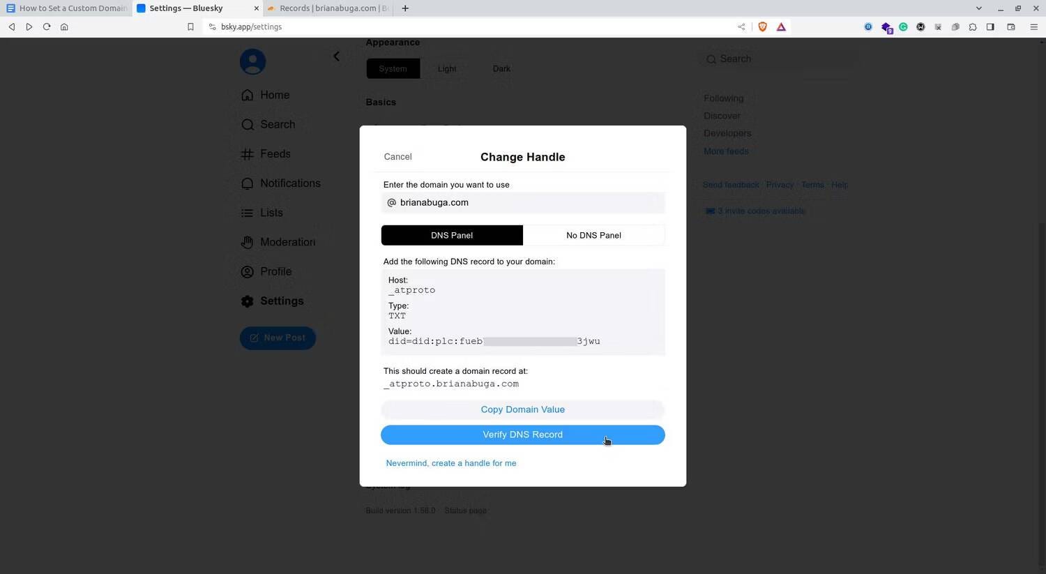 صورة لـ كيفية تعيين اسم نطاق مُخصص لملفك الشخصي على Bluesky | 1gdvw29mHWd1uhffWGyCS2A-DzTechs