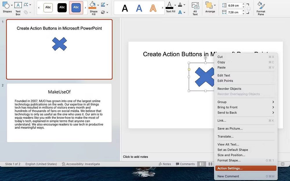 صورة لـ كيفية إنشاء أزرار الإجراءات في Microsoft PowerPoint لتمييز عرضك التقديمي | 1nMs0RGP0K5RZ_EtjlpdZwQ-DzTechs