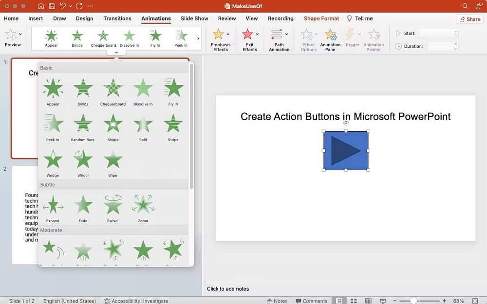 صورة لـ كيفية إنشاء أزرار الإجراءات في Microsoft PowerPoint لتمييز عرضك التقديمي | 1oN25y1zutZxHGWLNNqoV_g-DzTechs